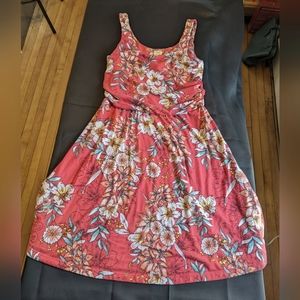 Pink floral sun dress